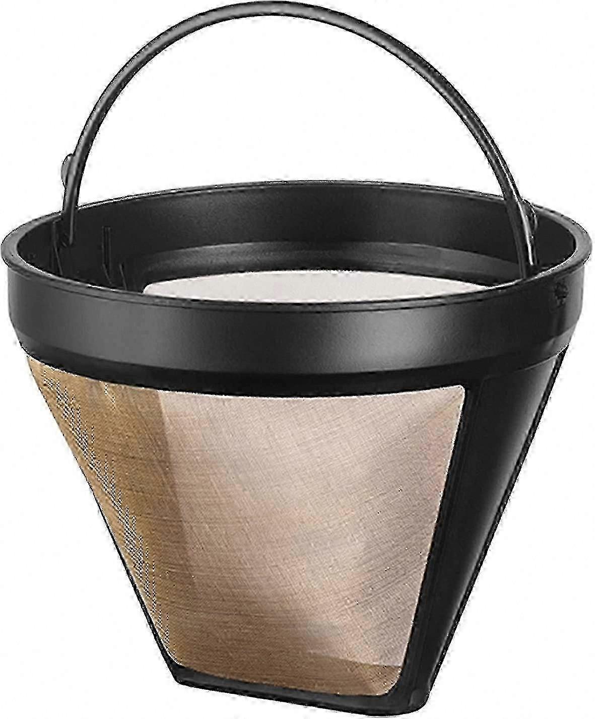 Permanent Gold-Tone Coffee Filter for Reusable Brewing
