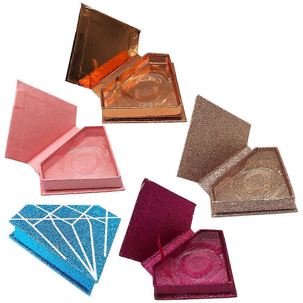 Magnetic Eyelash Storage Box 10 Pcs Simple Rectangular Design Reusable Daily Use Eyelash Organizer Assorted Color