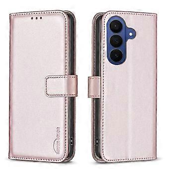 Til Samsung Galaxy A57 5G Telefondeksel BINFEN COLOR BF17 Lommebok Folio Flip Lærdeksel