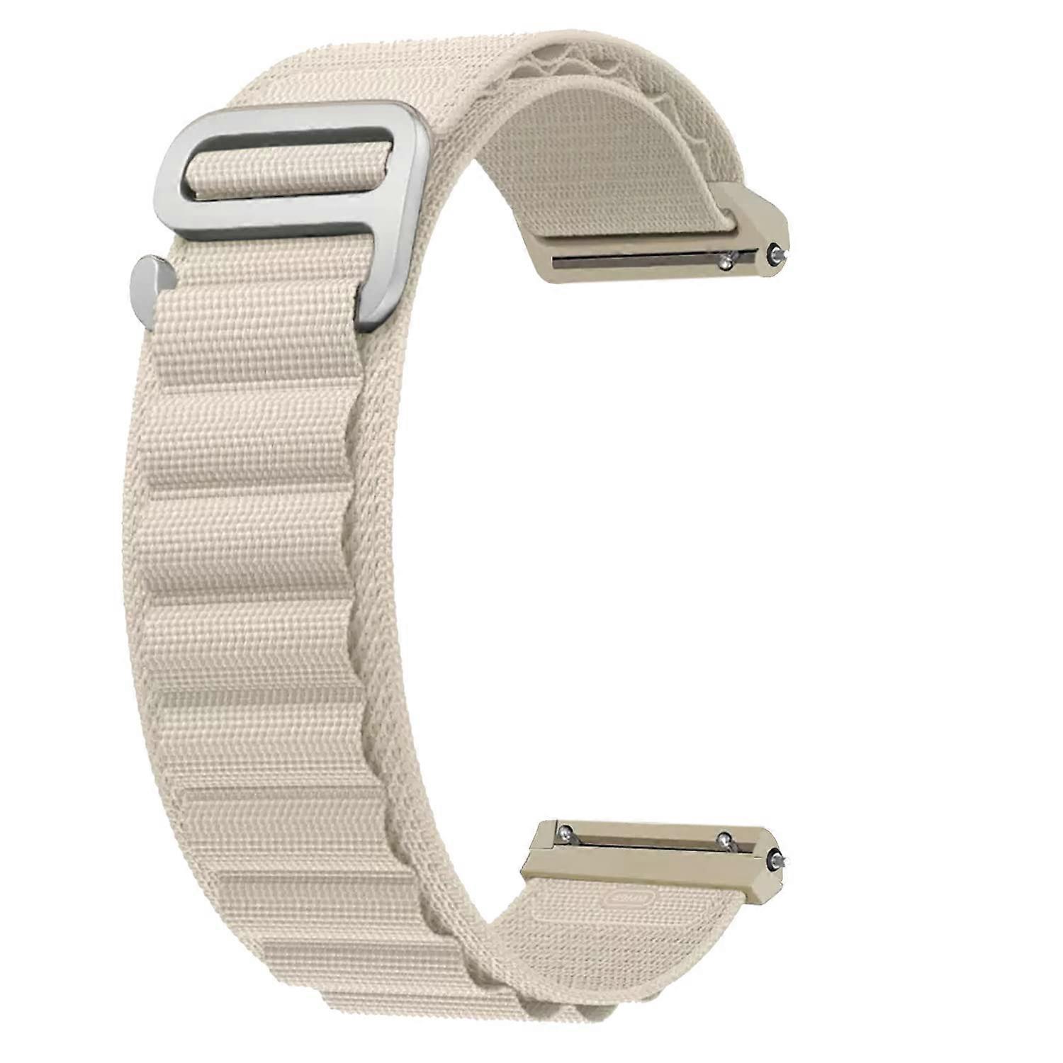 Nylon Alpine Loop Watch Band White, Breathable Adjustable Hook Loop Quick Release Strap for Suunto 9 Peak Pro