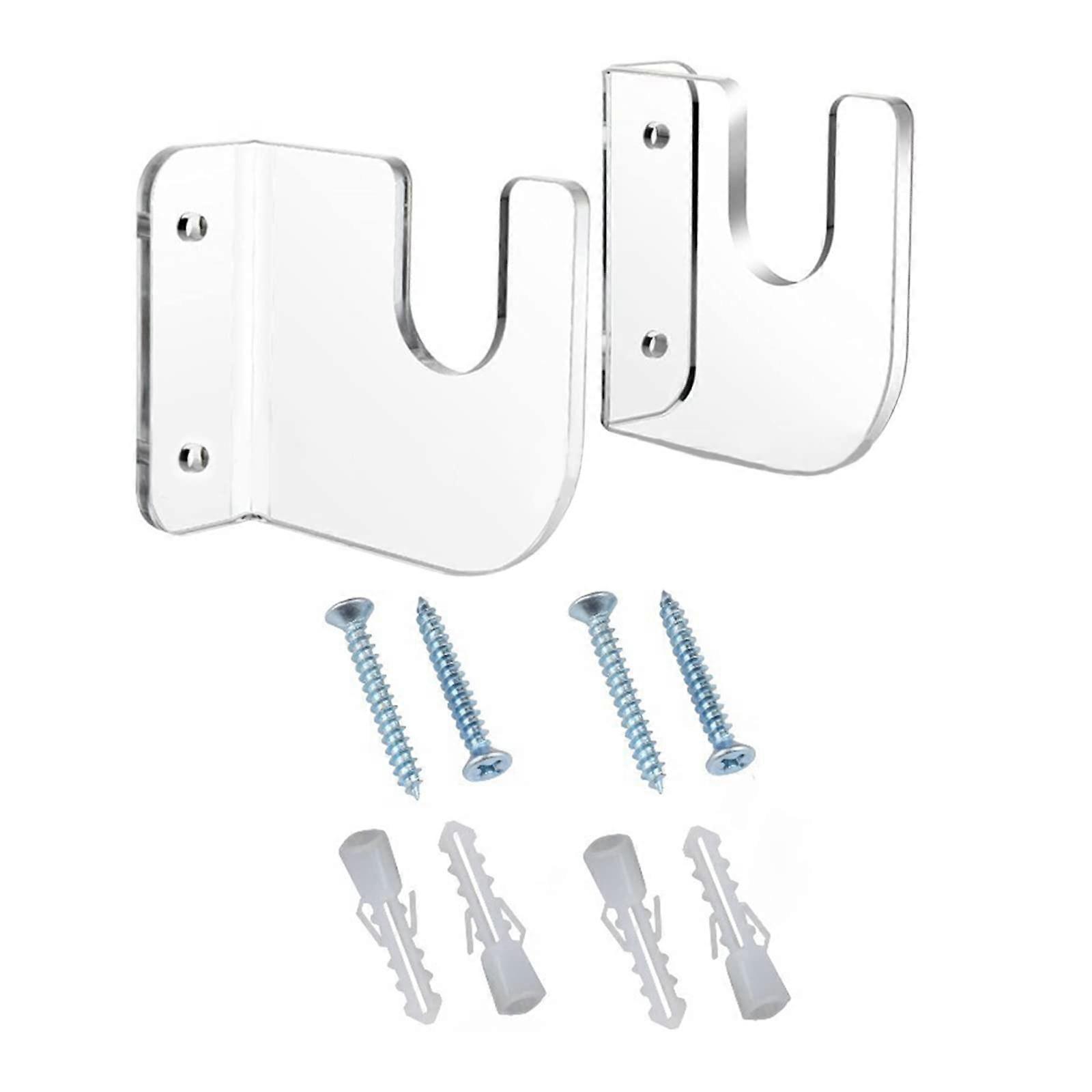 Clear Acrylic Skateboard Wall Mount Display Rack with Screws for Horizontal Storage