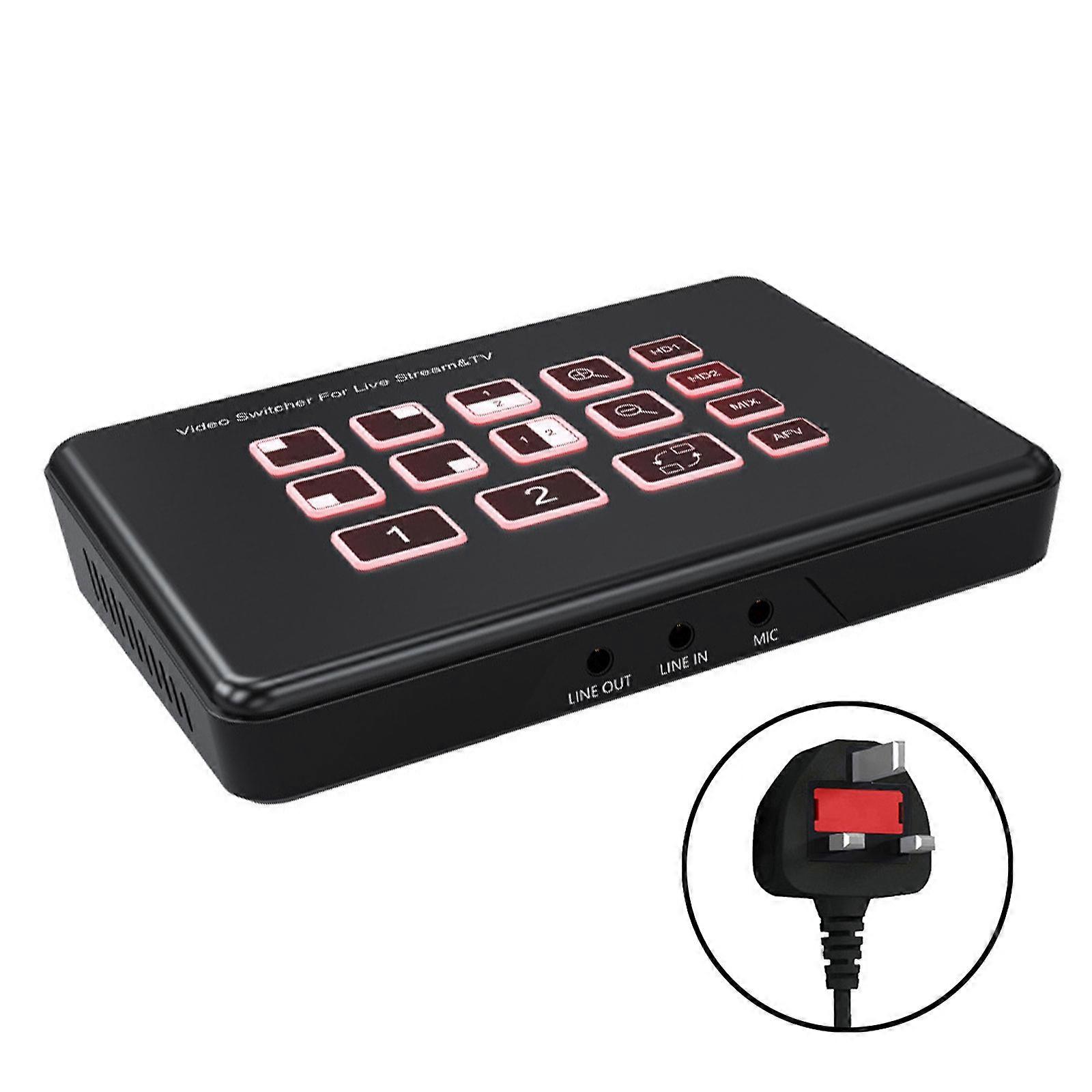 Lightweight HDTV Switcher 2 Input 2 Output 1080p Resolution Easy Operation Seamlessly Switching for Multi Camera Event Multicolor