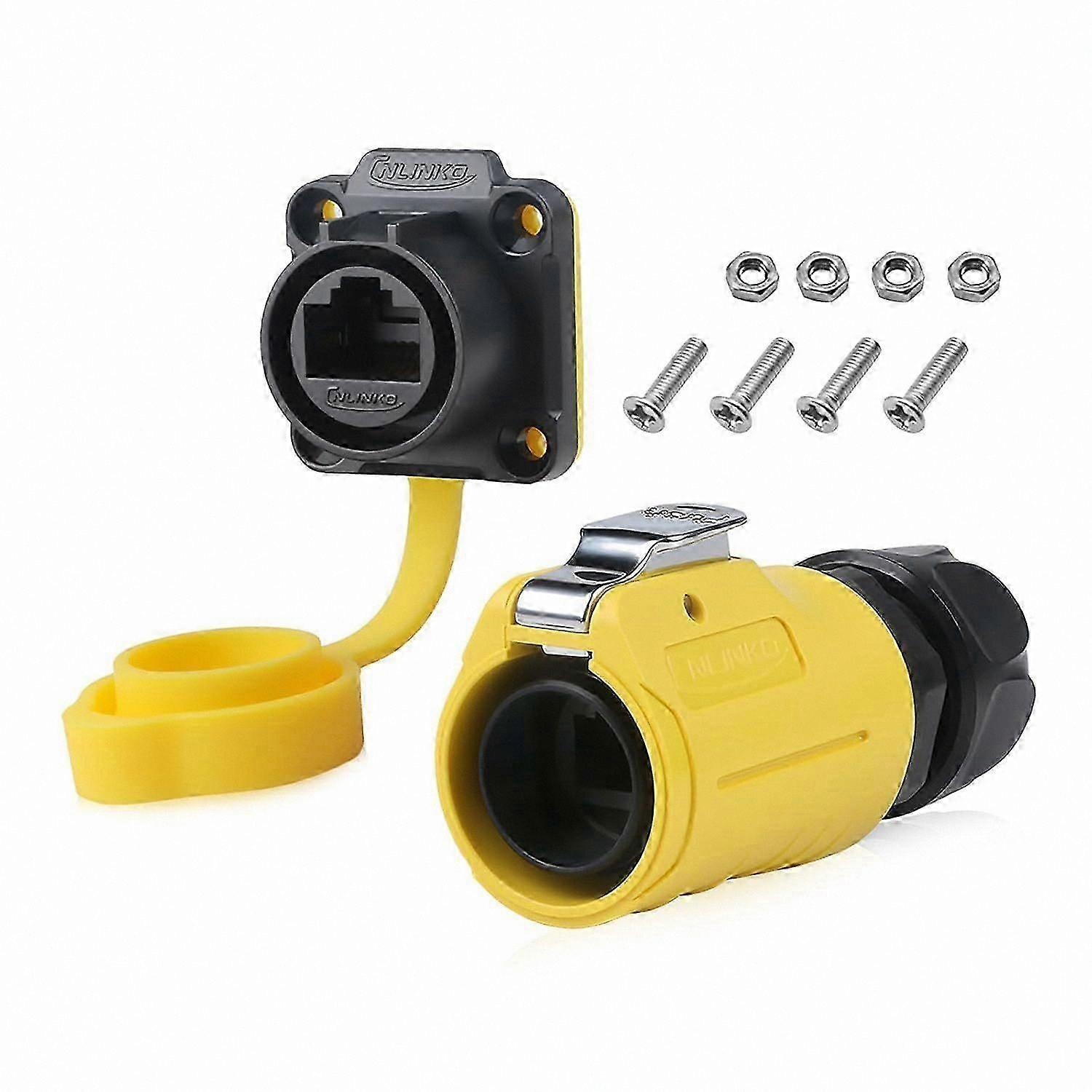 Ethernet Waterproof Connector, Cat6 RJ45 Industrial Network Cable Adapter