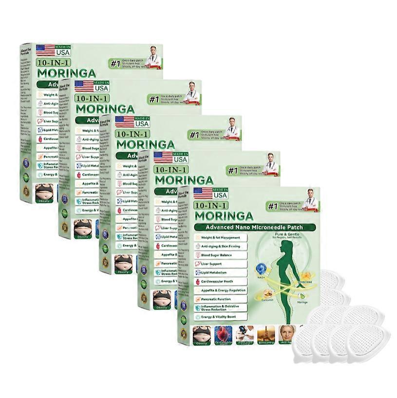 1-5x 10-v-1 Moringa Advanced Nano Microneedle Patch - 7 ks/krabička