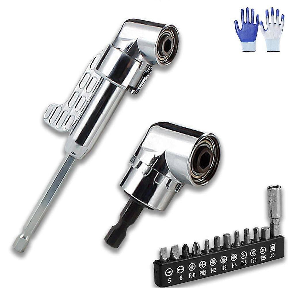 105 Degree Right Angle Drill Adapter, Right Angle Head Drill Driver Extension Bit Power Screwdriver Socket Adapter