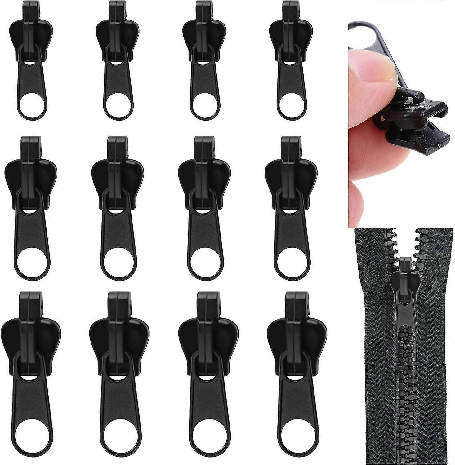 Zipper replacement kit, twelve-piece zipper repair kit