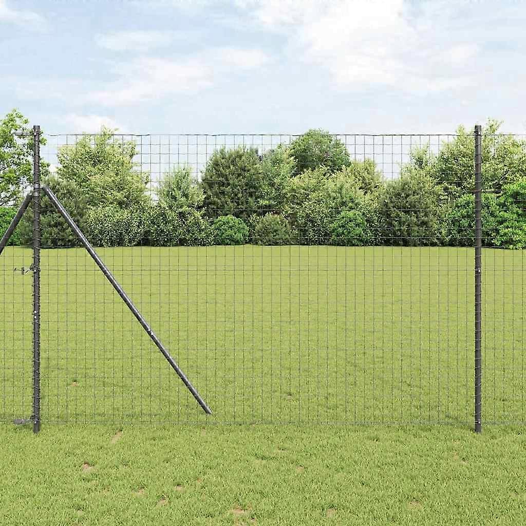 Zaunpfosten 13 pcs Grau Stahl