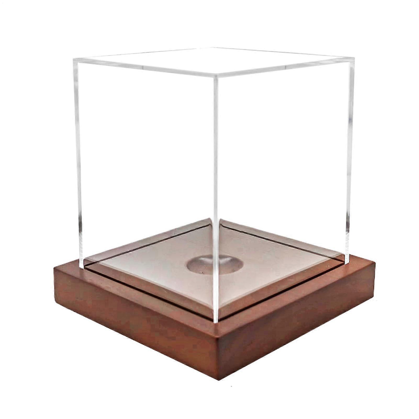 Baseball Display Case Dustproof Clear Acrylic Holder for Autographed Ball Secure Enclosed Stand