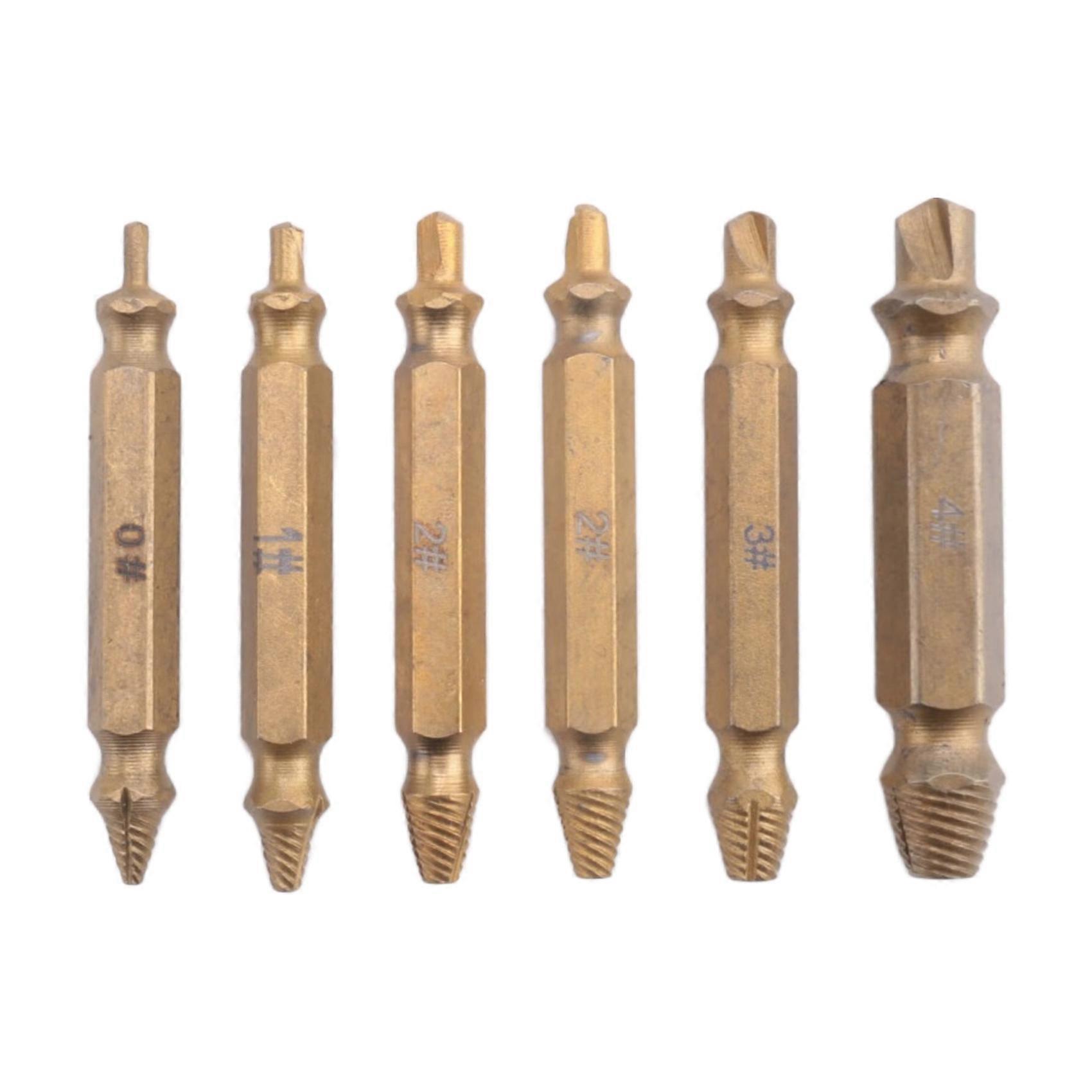 6PCS Damaged Screw Extractor Kit, Stripped Screw Extractor Set
