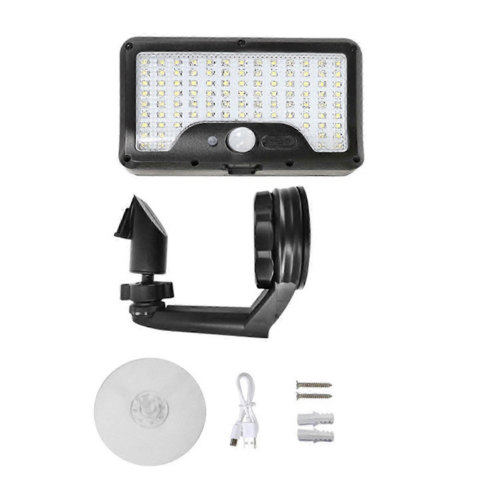 Solar Powered Folding Camping Light Waterproof Outdoor Adjustable Flood Lighting Motion Sensor Outdoor Lighting Multicolor