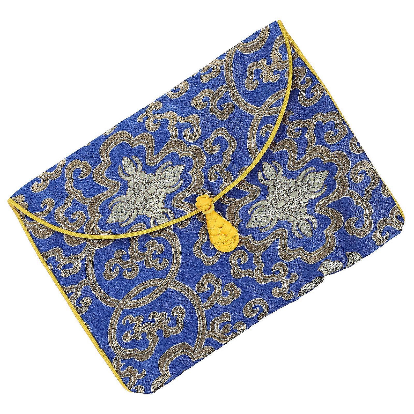 Music Books Organizer for Storage 3Pcs Embroidery Design Buddhist Scriptures