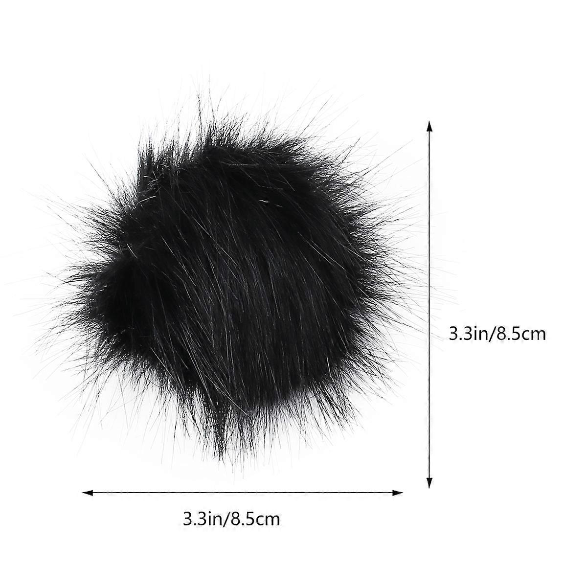 Decorative Ball Wool Fuzzy Artificial Ball for Hat Accessories 2Pcs