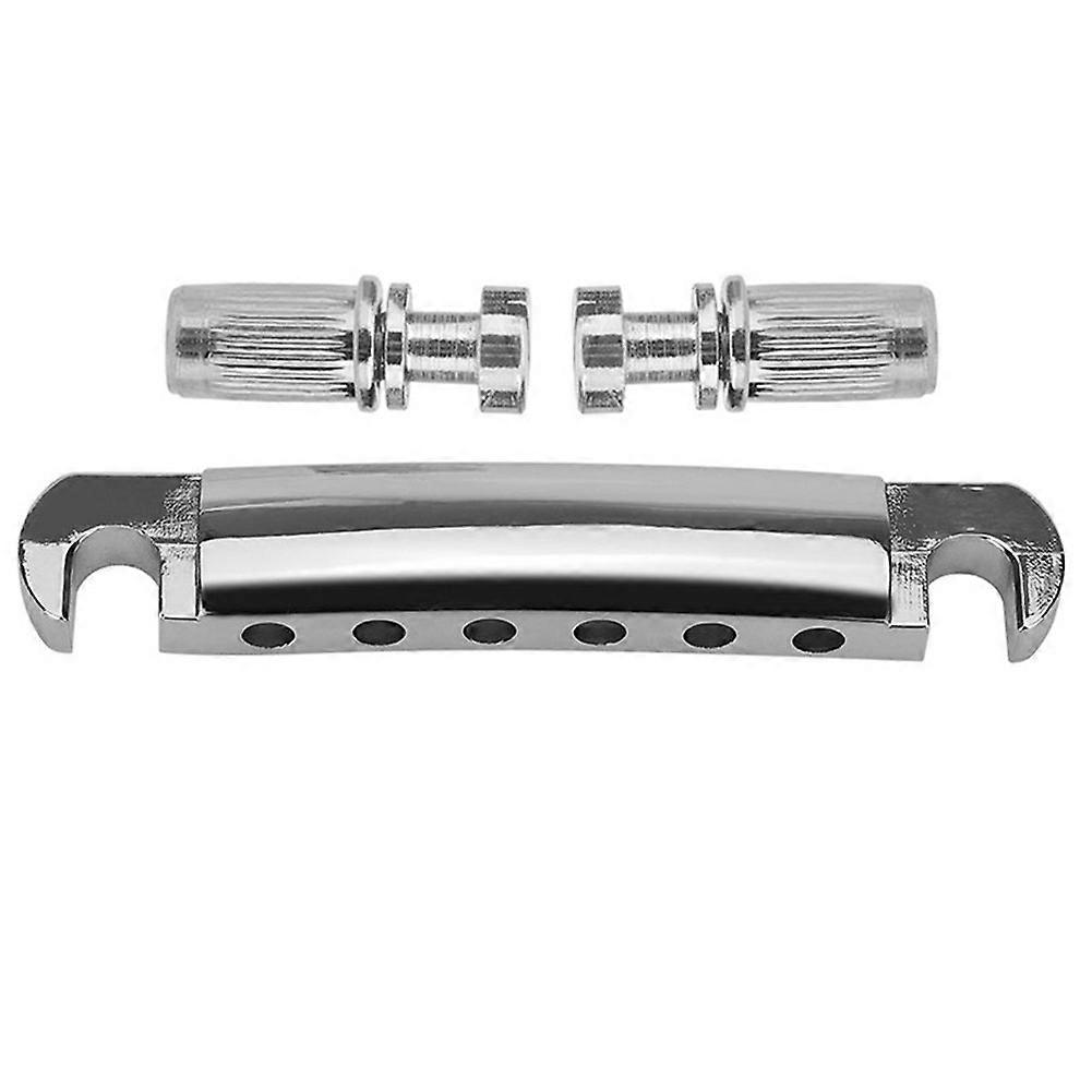 6 String Zinc Alloy Saddle Tune-O-Matic Bridge,Silver
