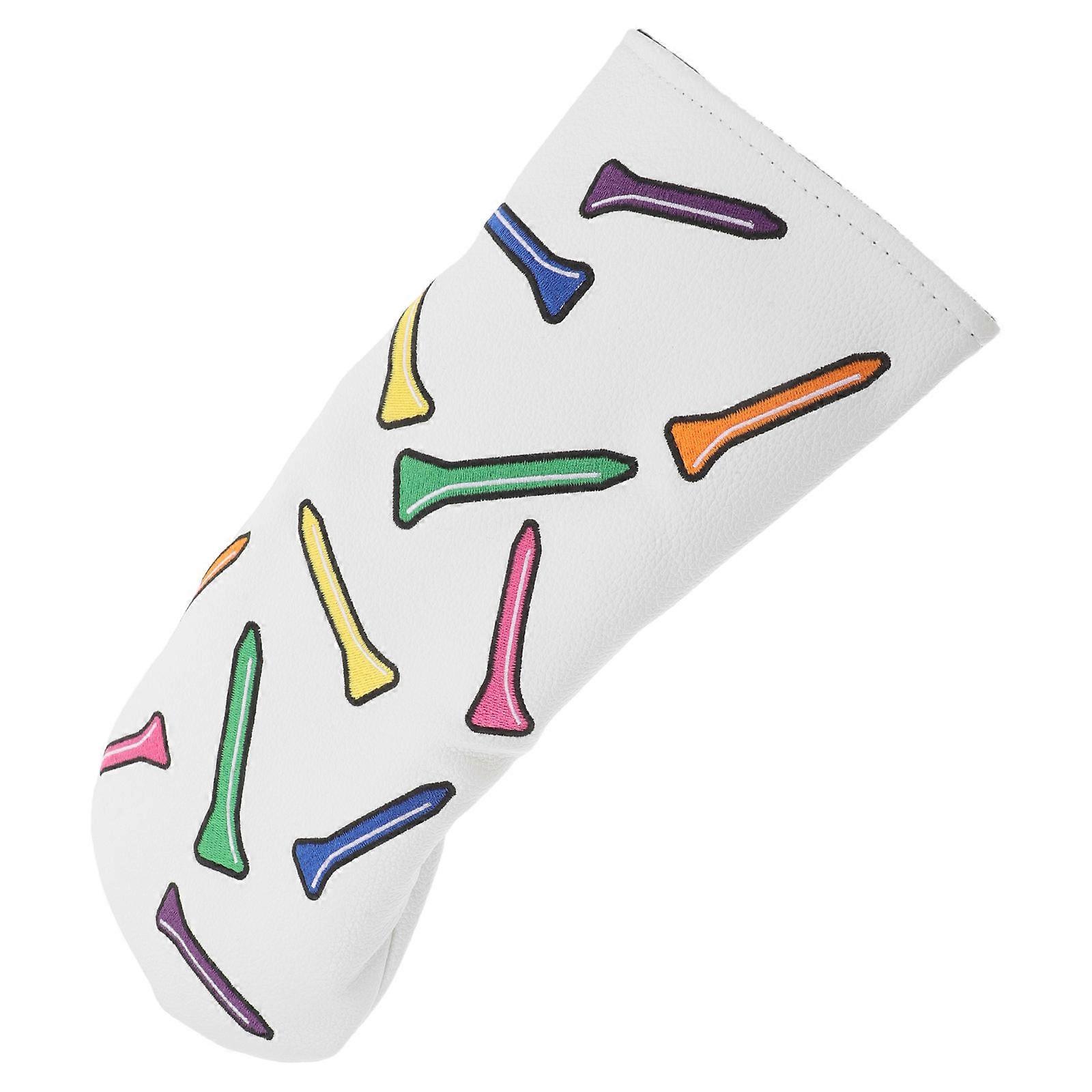 Golf Head Cover Driver for Protection with Embroidered Design White