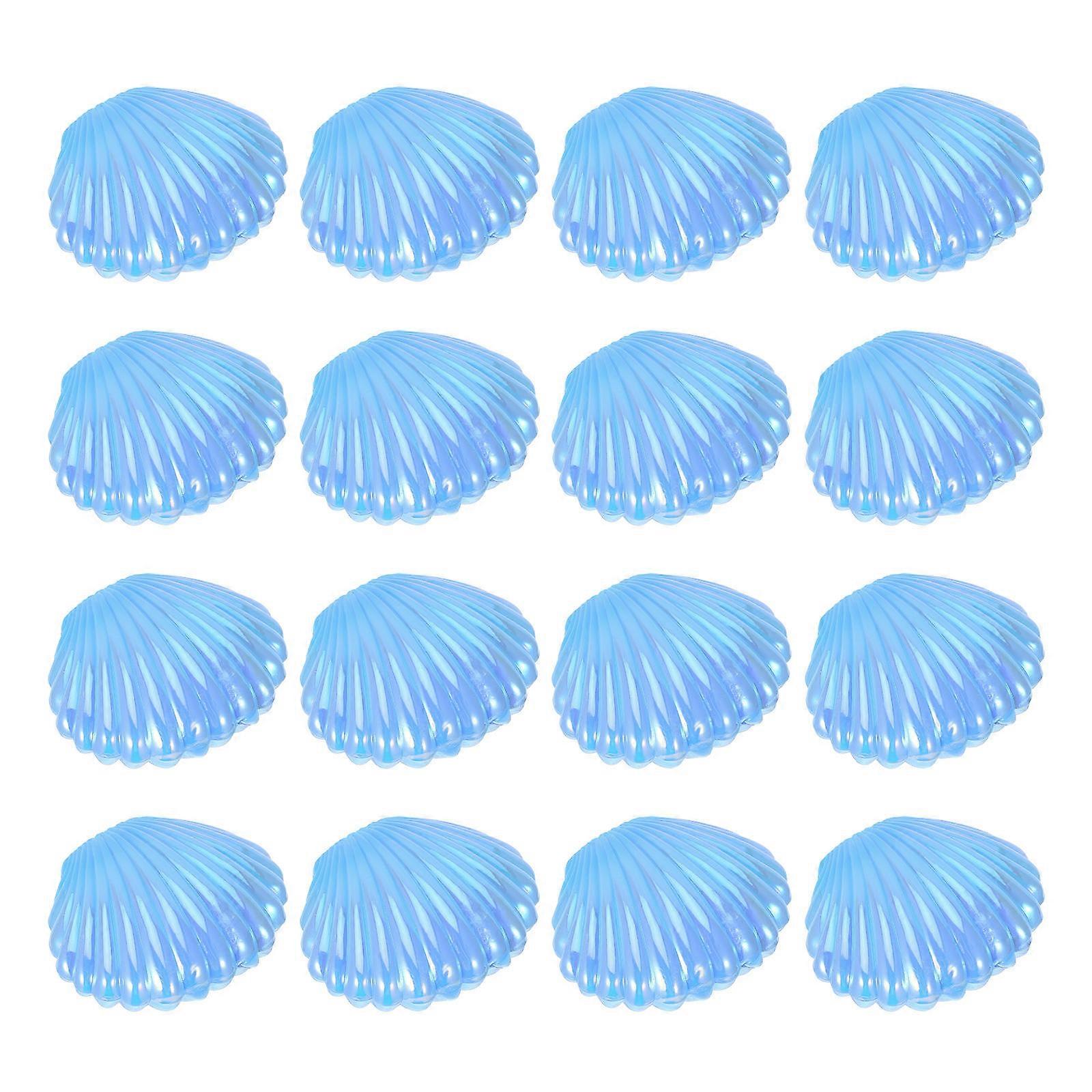 Blue Plastic Seashell Candy Box for Party Favor Containers 24Pcs