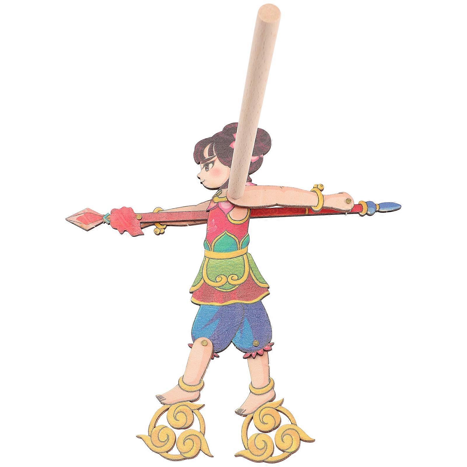 Shadow Wooden Puppet for Kids Educational Use