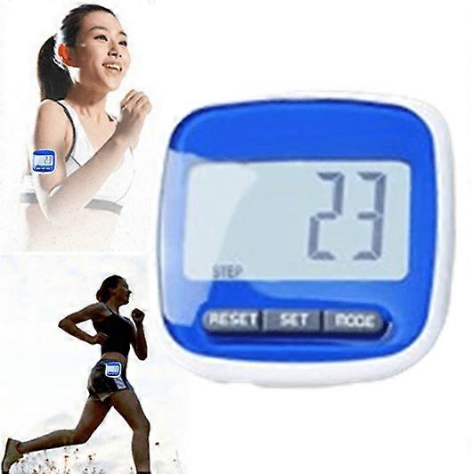 Pedometer Large Screen Smart Walking Electronic Pedometer Calorie Smart Calculation Consumption Running Counter,Plastic,Blue