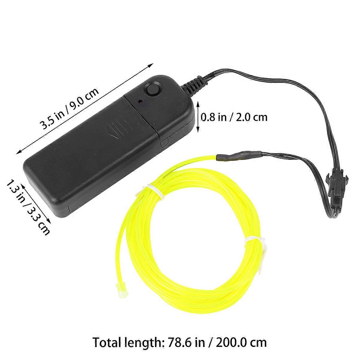 Electroluminescent Wire Glowing Light Cable 2M Wire Rope Decorative Light