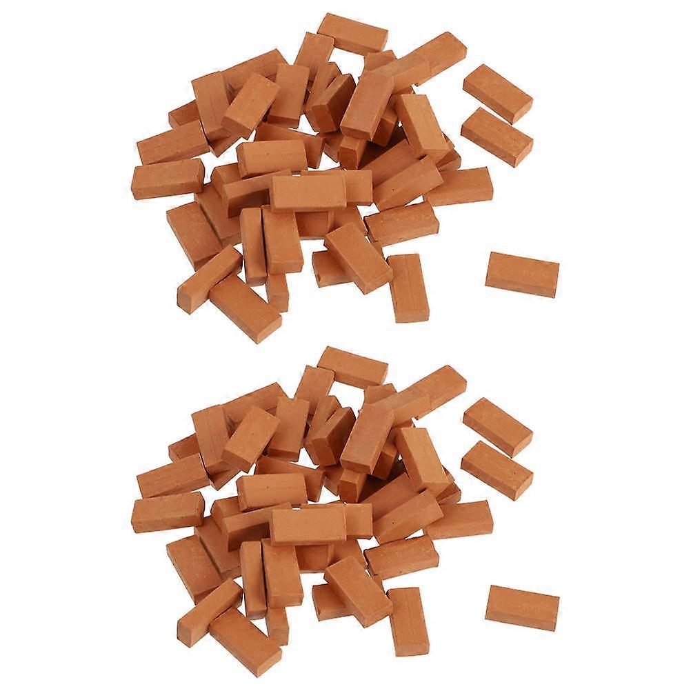 Miniature Brick Wall Bricks Model for Micro Landscape 1200Pcs