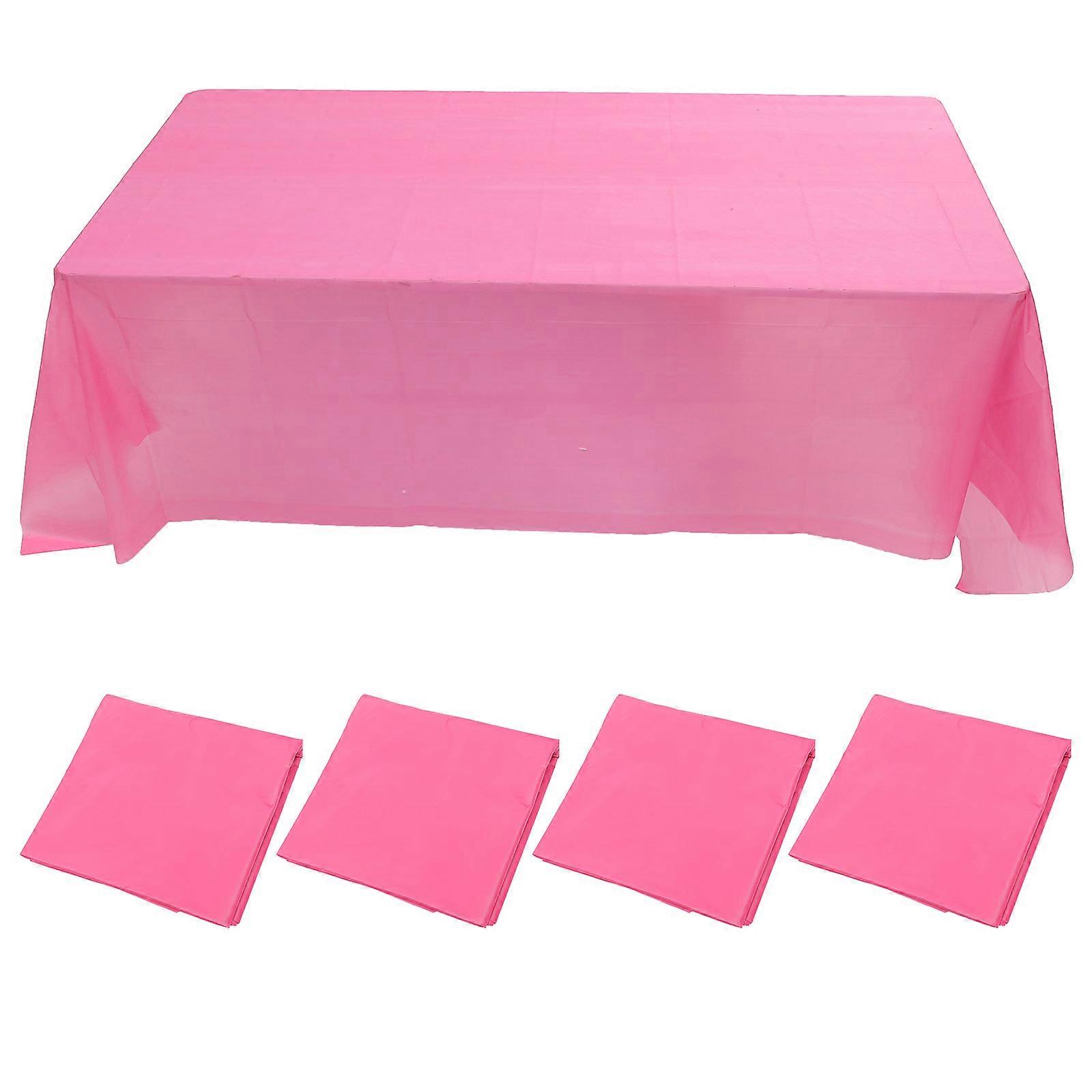 Disposable Rectangular Tablecloth Plastic Table Cover for Decor 10Pcs