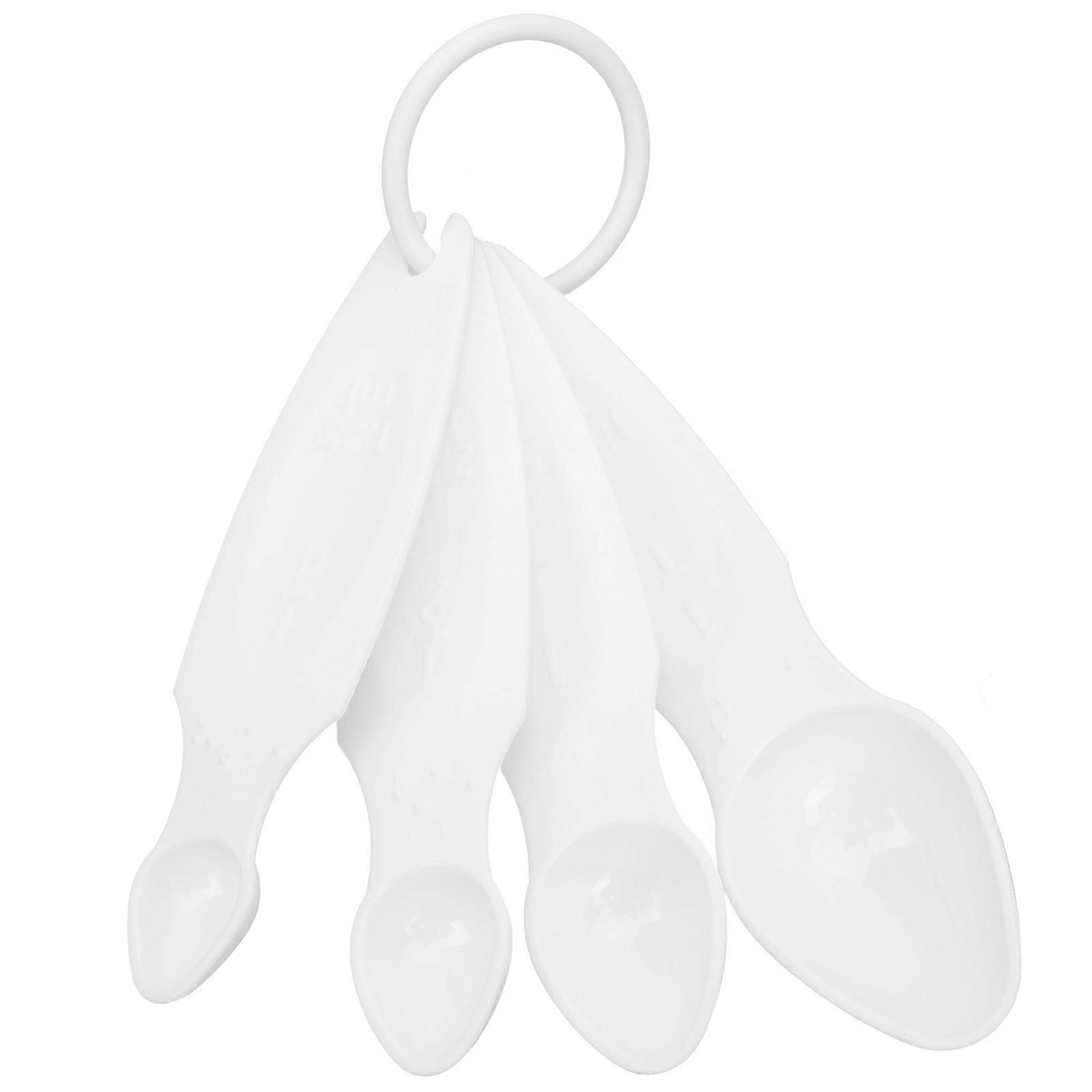 Plastic Braille Measuring Spoons for Blind Baking 4Pcs Measuring Spoon Set