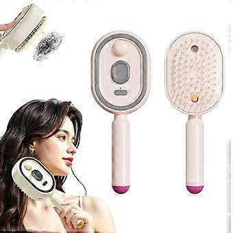 Detangling Steam Brush, Electric Spray Air Cushion Massage Comb, 3-in-1 Electric