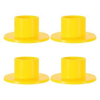 4pcs Playground Plastic Foot Base Holder Plastic Foot Covers Base de tubo de playground para suprimentos seguros de equipamentos de jogo ao ar livre
