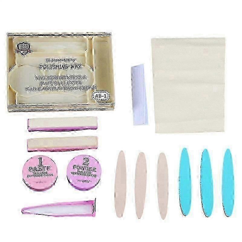 Professional Manicure Set for Nails, Complete Kit with Buffer and Shine Tools,x