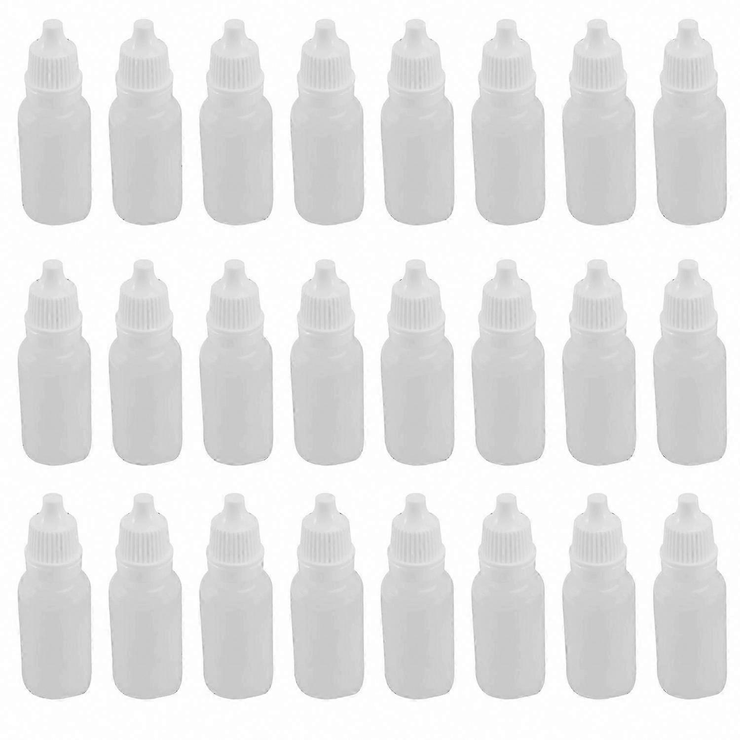 100PCS 15ml Squeezable Dropper Bottles Refillable Eye Liquid Dropper
