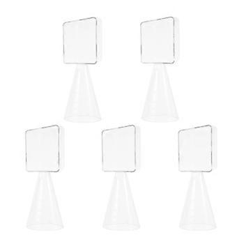 Hair Coloring Tint Cup Plastic Measuring Cup for Perm Use 5Pcs Transparent