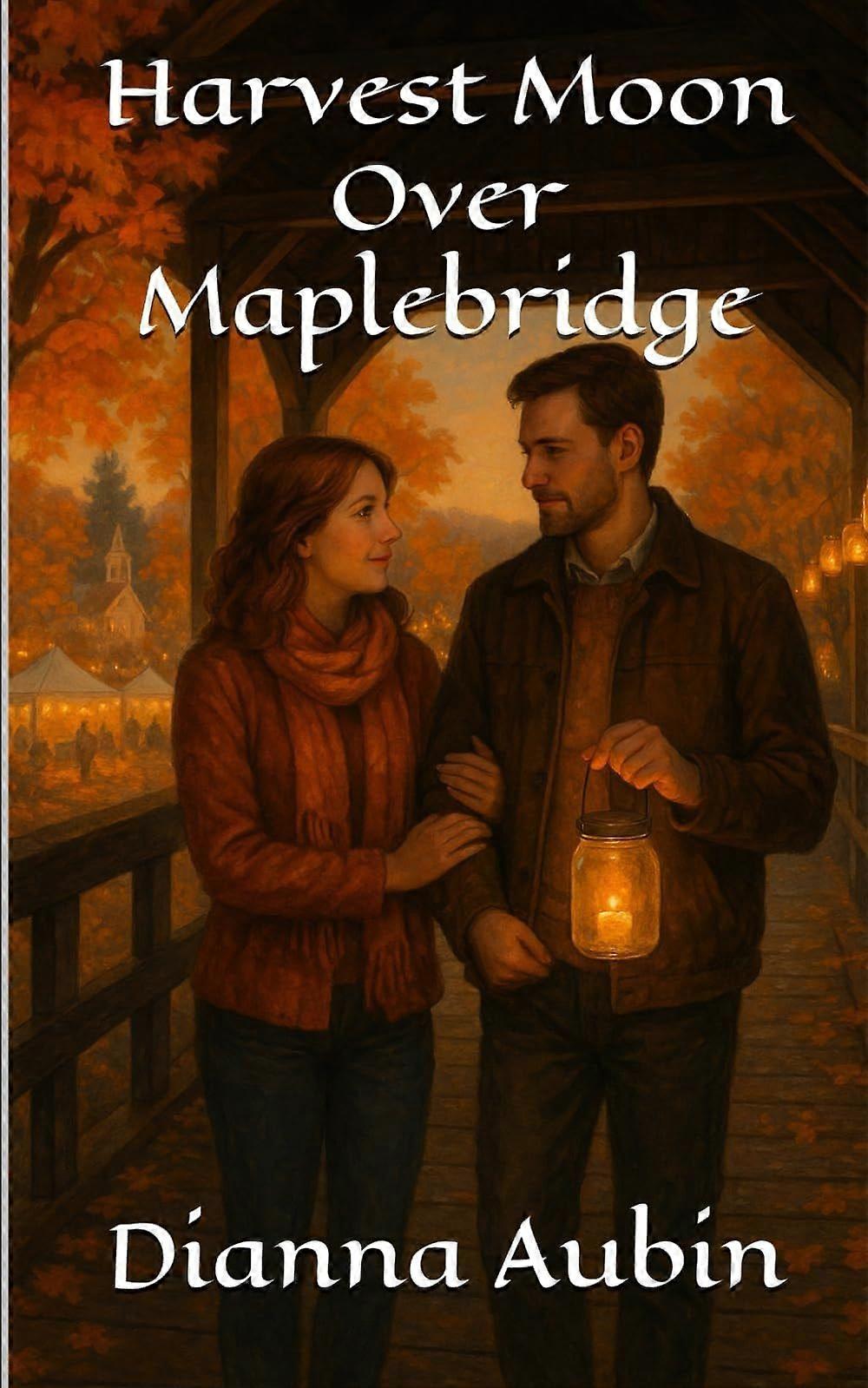 Harvest moon over maplebridge