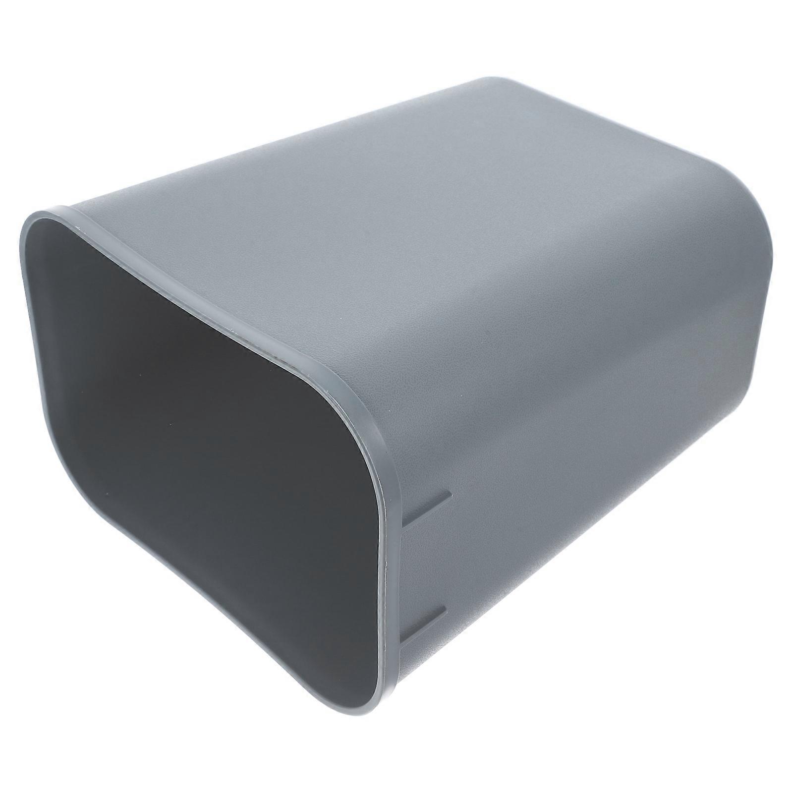 Trash Can Garbage Container Bin for Storage 15L Durable Plastic Grey Design