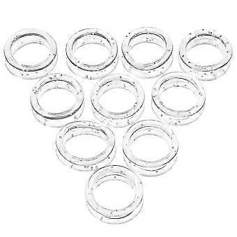 Silicone Finger Protector Rings for Hair Cutting Scissors, 10 Pack - Comfort Grip, Reduces Fatigue, White Inserts