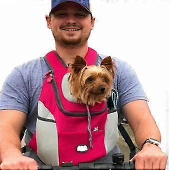 Rejse Pet Dog Carrier Puppy Travel Mesh Rygsæk Front bærbar skuldertaske Fiis_th