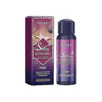 Eelhoe Pink Colorful Glitter Spray Party Activity Body Clavicle Skin Highlight Shiny Brightening Glitter