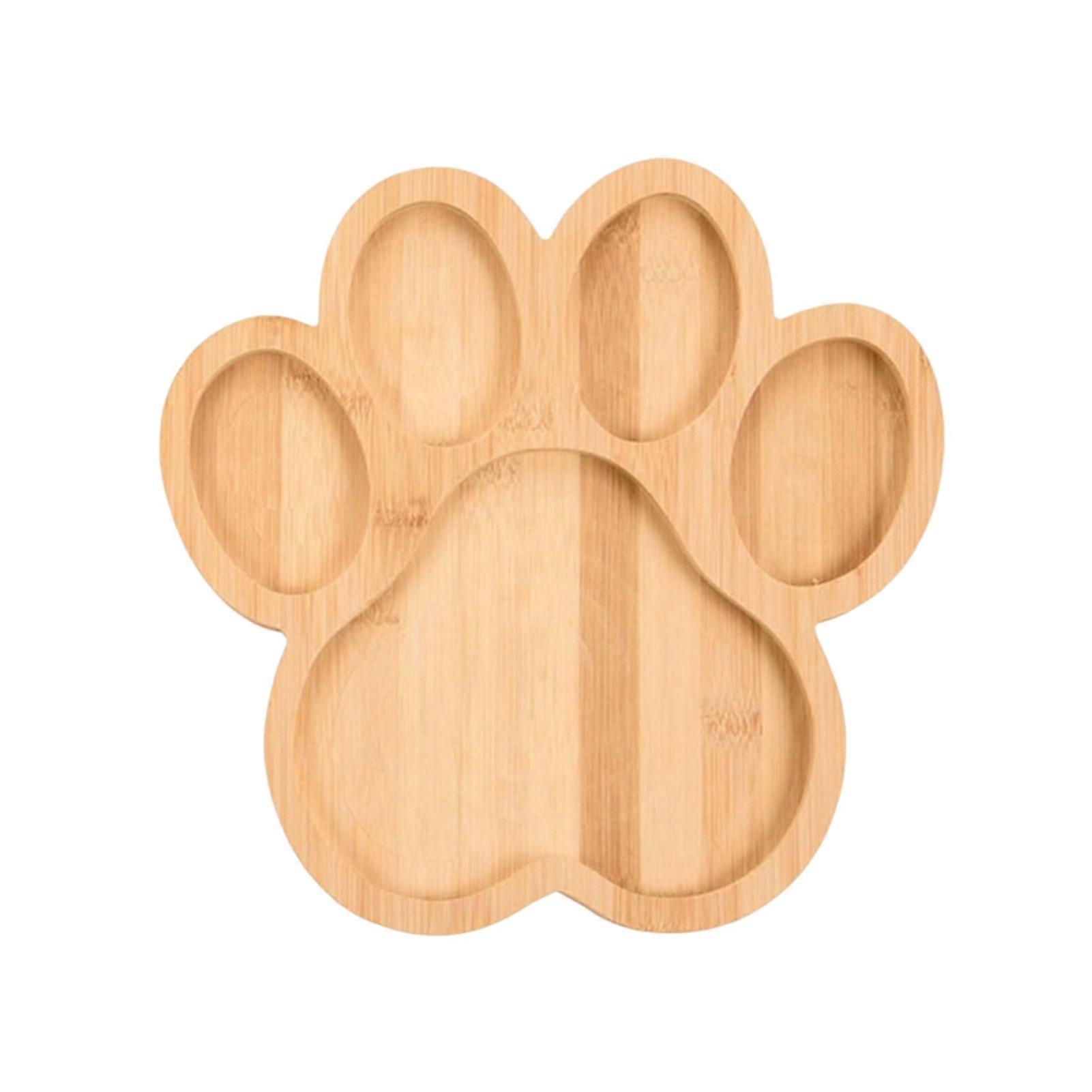 Bamboo Serving Tray Bone/Claw Shape for Snack Dog Lovers Gift
