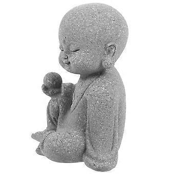 Statua di Buddha per acquario, mini figura di monaco in resina per decorazione di acquari.