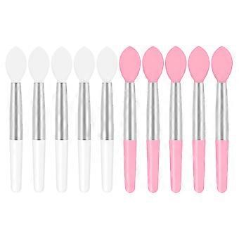 10 stuks siliconen make-up applicator reizen cosmetische borstels lippenstift applicator borstel draagbare cosmetische borstels