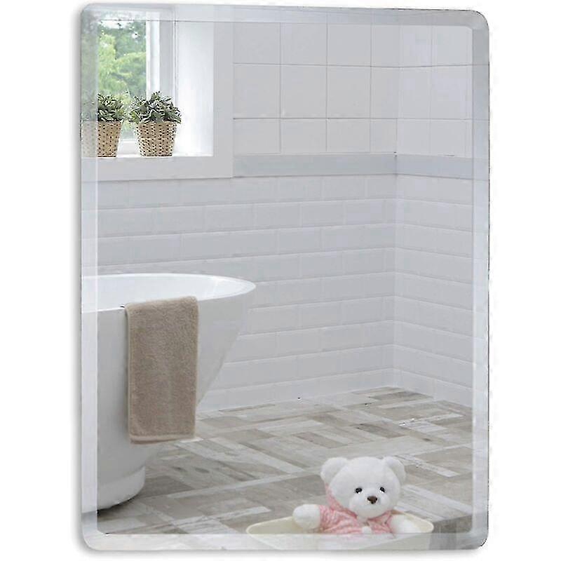 Simple Elegant Rectangular Bathroom Wall Mirror - Wall Mounted (35cm x 45cm)