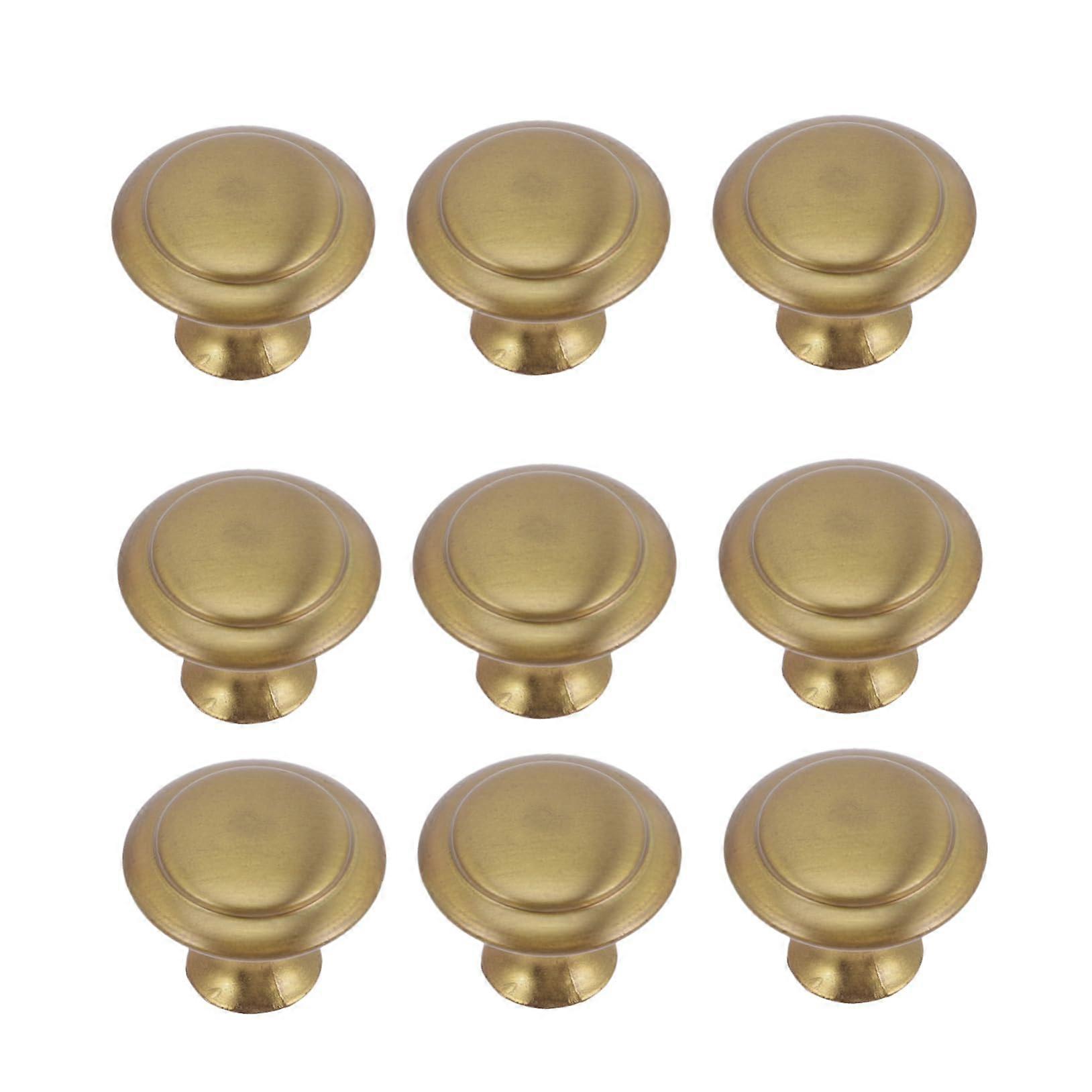 10pcs Round Cabinet Knobs for Kitchen and Dresser, Vintage Drawer Pulls Hardware Set