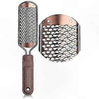 Stainless Steel Foot Rasp, Large Callus Remover, Pedicure Tool compatible with Smooth Skin Care
