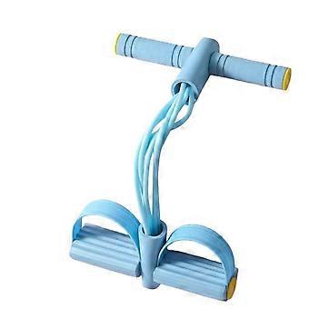 Yoga Ab Trainer 6-Tube Resistance Band - Core Training Foot Pedal, Home Gym Fitness Blue.B2