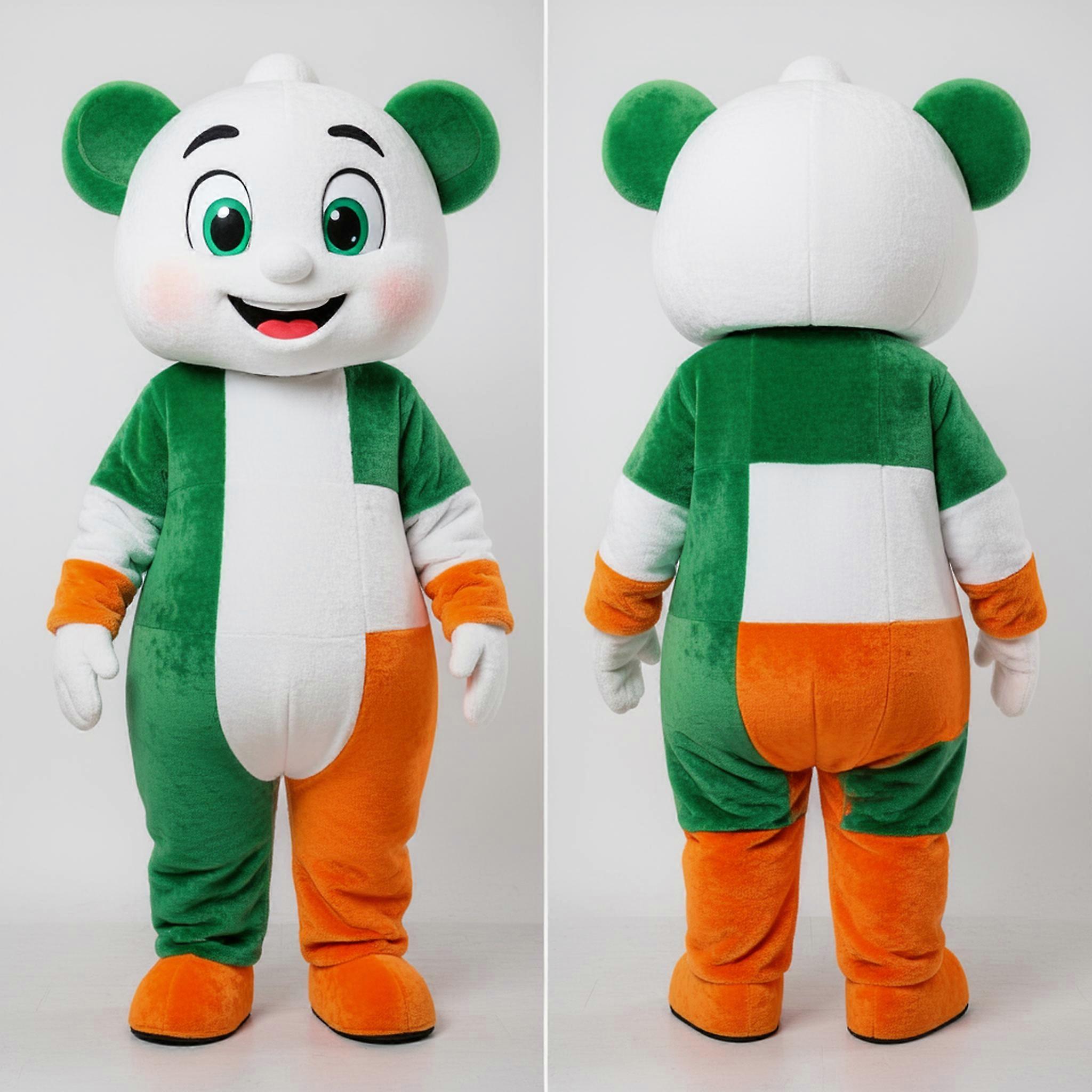 MASTICOT Green White Orange Irish Flag Mascot