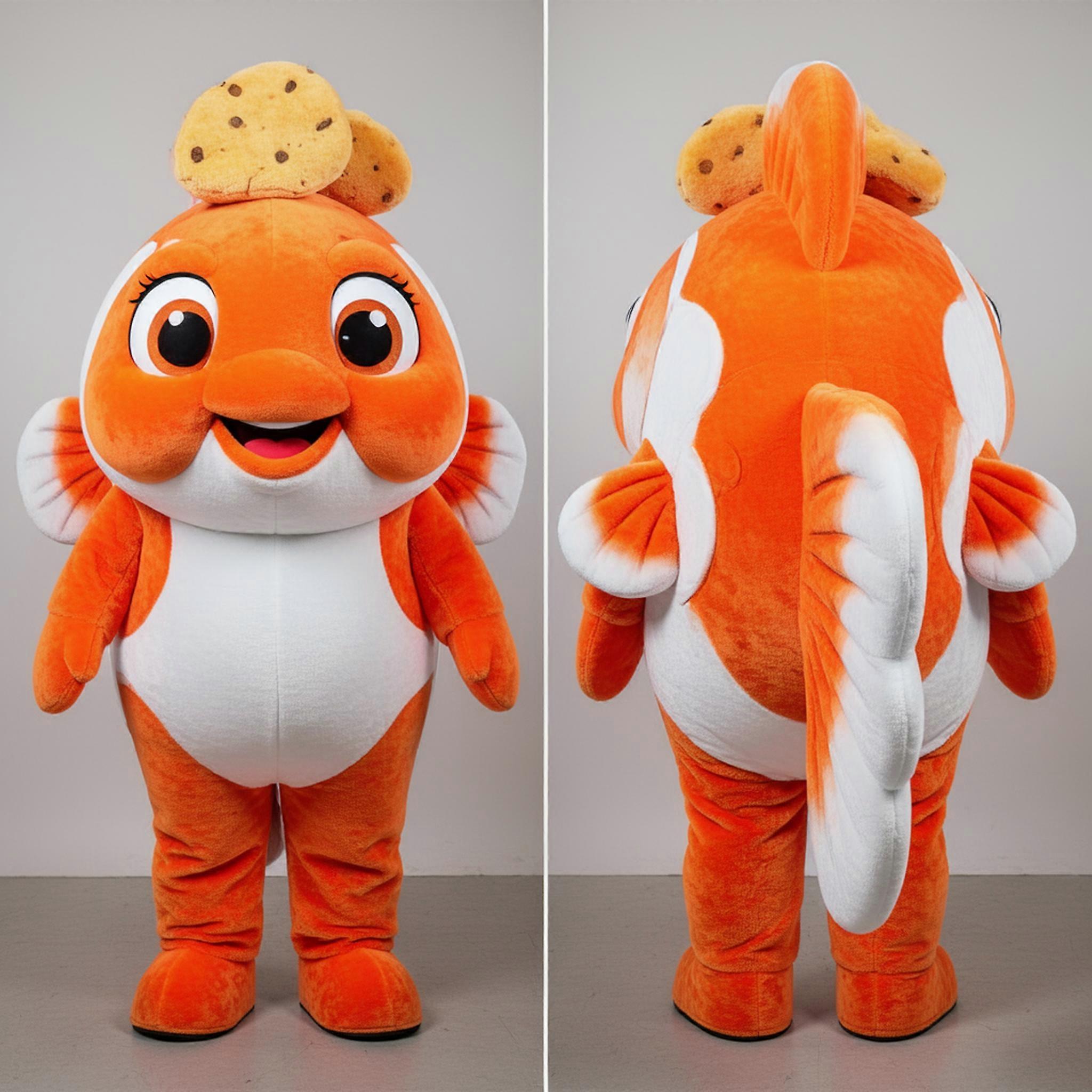 MASTICOT Golden Scaled Fish And Chips Mascot