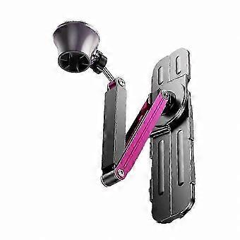 Secado de cabello manos libres: Soporte ajustable de metal texturizado para secador de pelo.