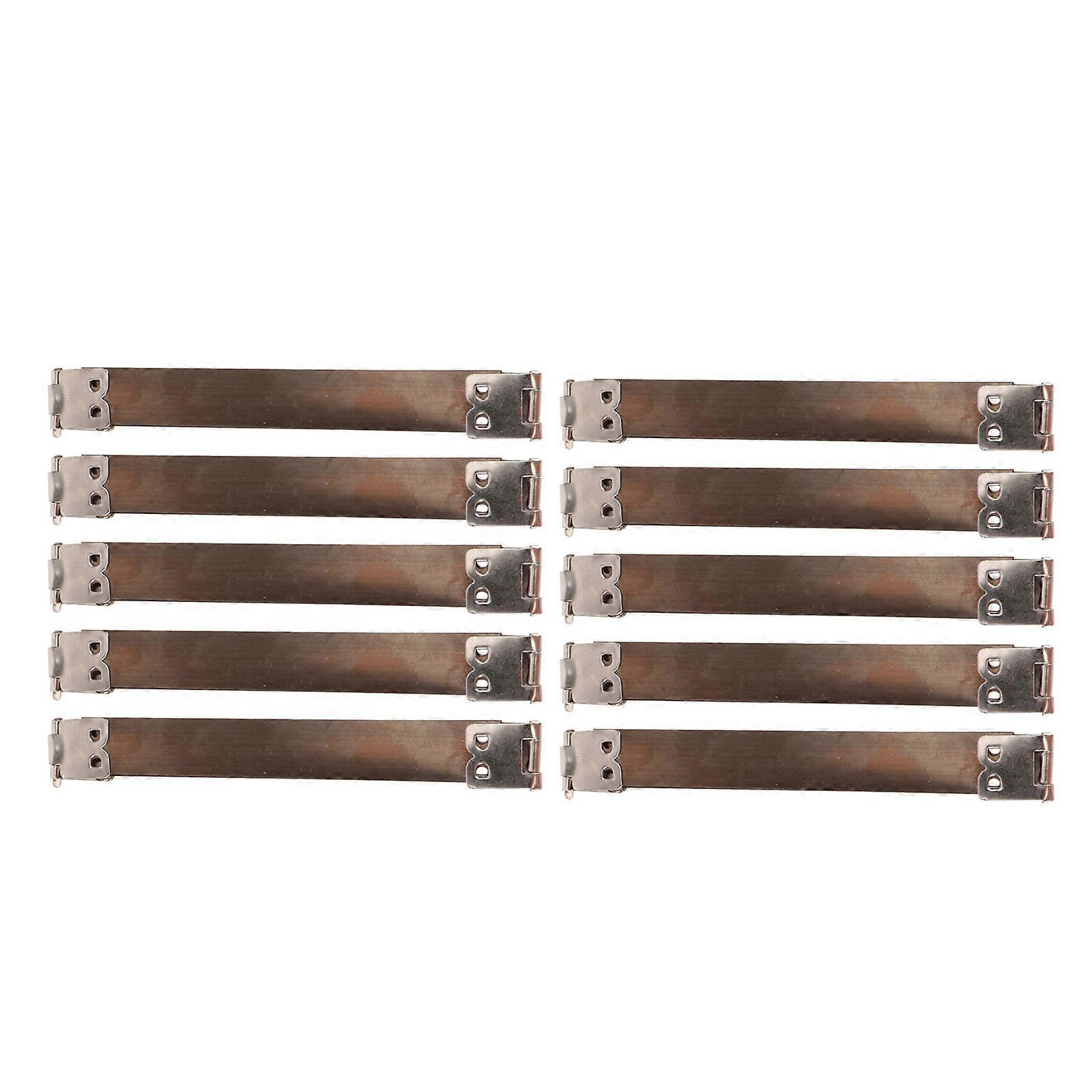 DIY Silver Metal Internal Flex Frames for Handbag 10Pcs Spring Clips