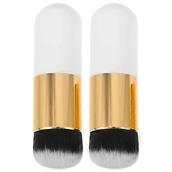 Foundation-Make-up-Pinsel zum Verblenden, 2 Stück hochdichte Gesichts-Kosmetikpinsel