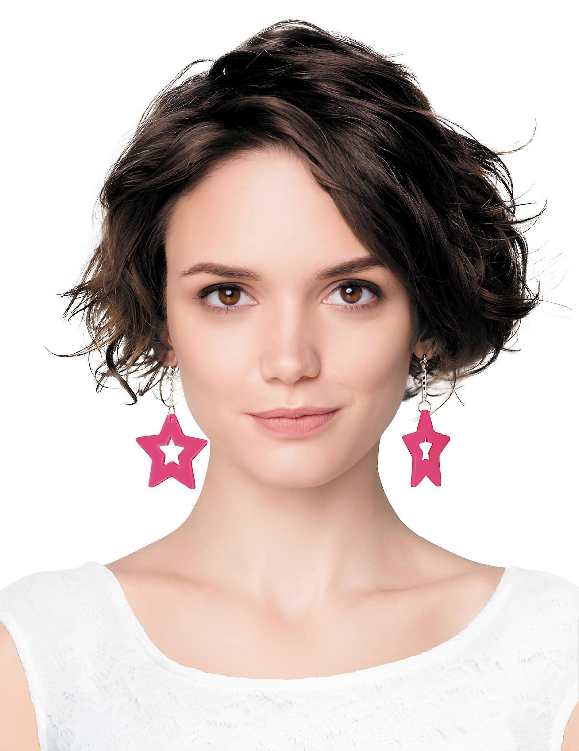 Boucles d'oreilles étoiles roses