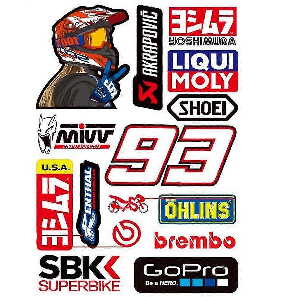 Weatherproof Racing Sticker Pack