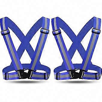 Reflective Adjustable Suspenders, Wide Colorful Luminous Braces for Night Running and Sports, Unisex Style for Men, Women, Youth